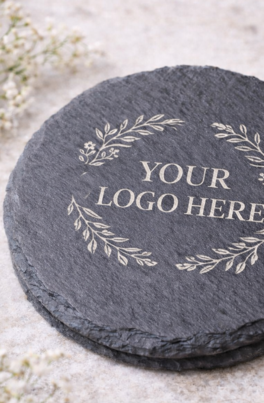 Premium Slate Coasters - Set of 4