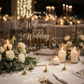 Custom engraved acrylic wedding and event signs